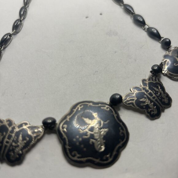 Vintage Siam Sterling Neilloware Necklace | eBay siam sterling silver Nieloware vintage jewelry Necklace, 925